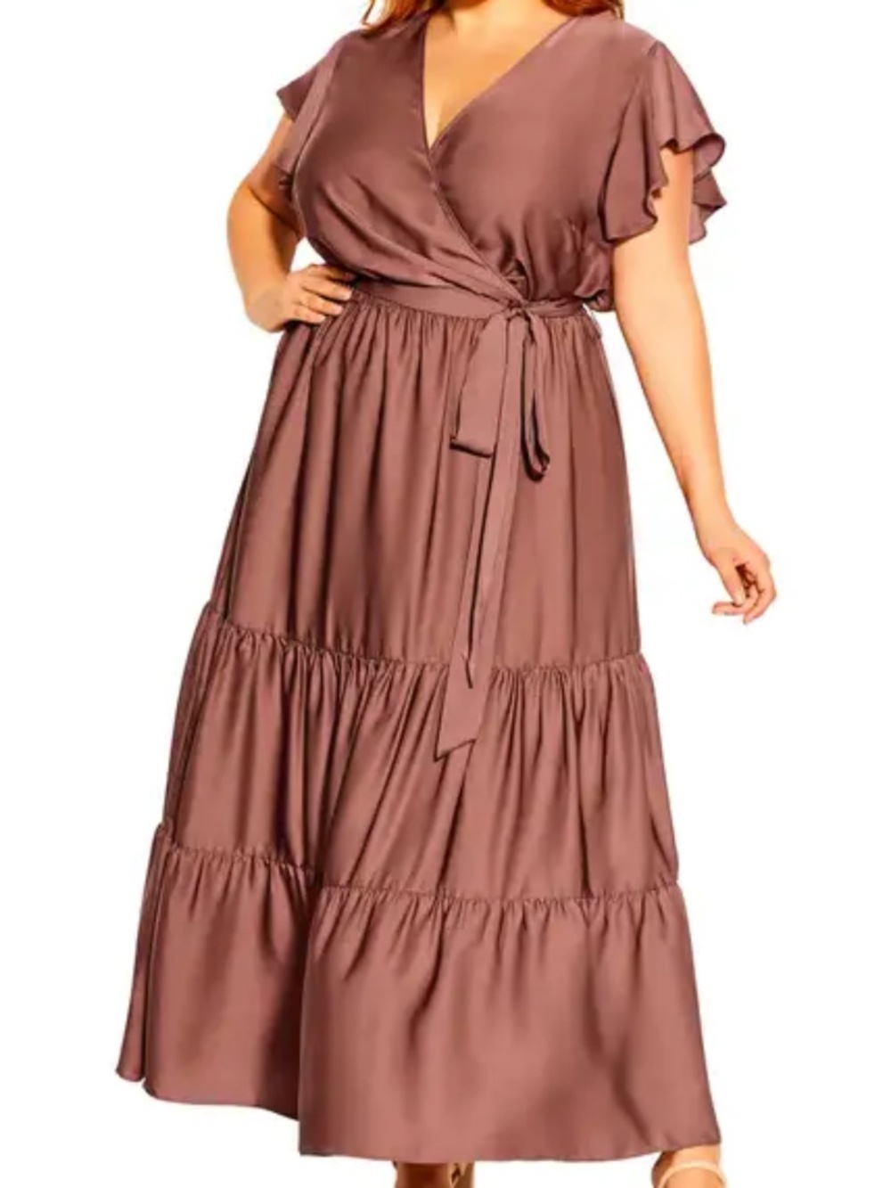 City Chic MAXI FLUTTER AWAY Size Large Plus
